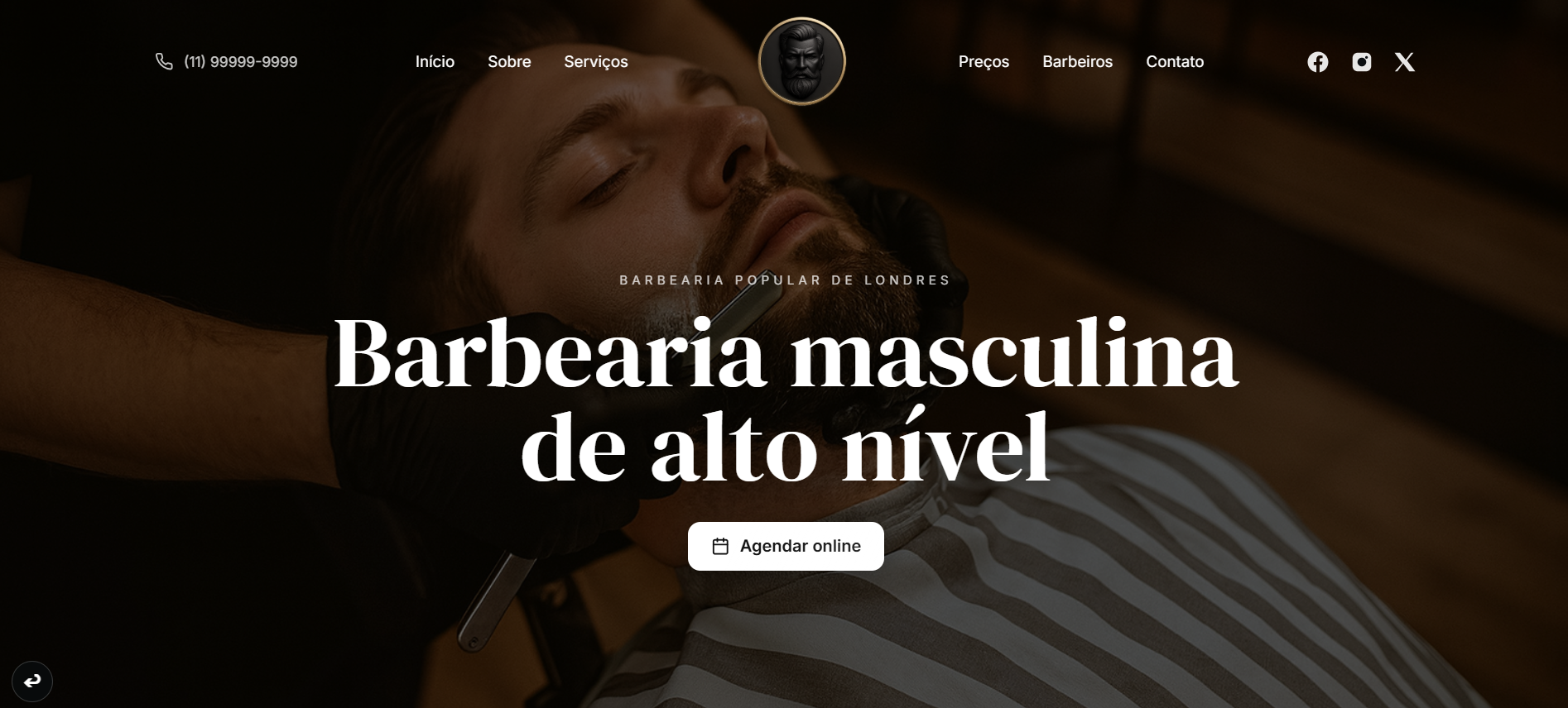 Modelo para barbearias